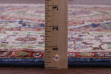 Blue Geometric Persian Mamluk Hand Knotted Wool Rug - 5' 8" X 7' 9" - Golden Nile