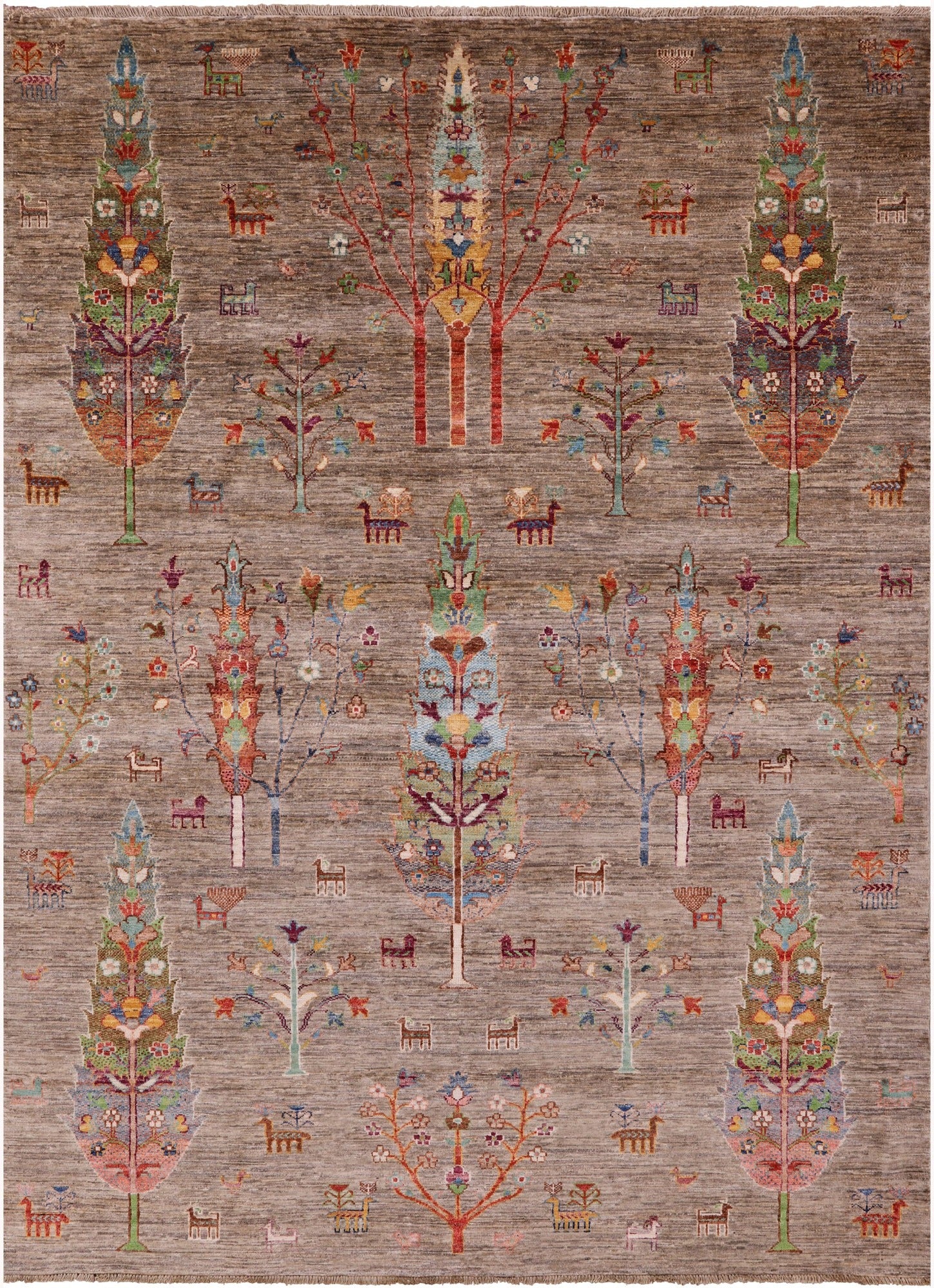 Tribal Persian Gabbeh Handmade Wool Rug - 5' 9" X 7' 10" - Golden Nile