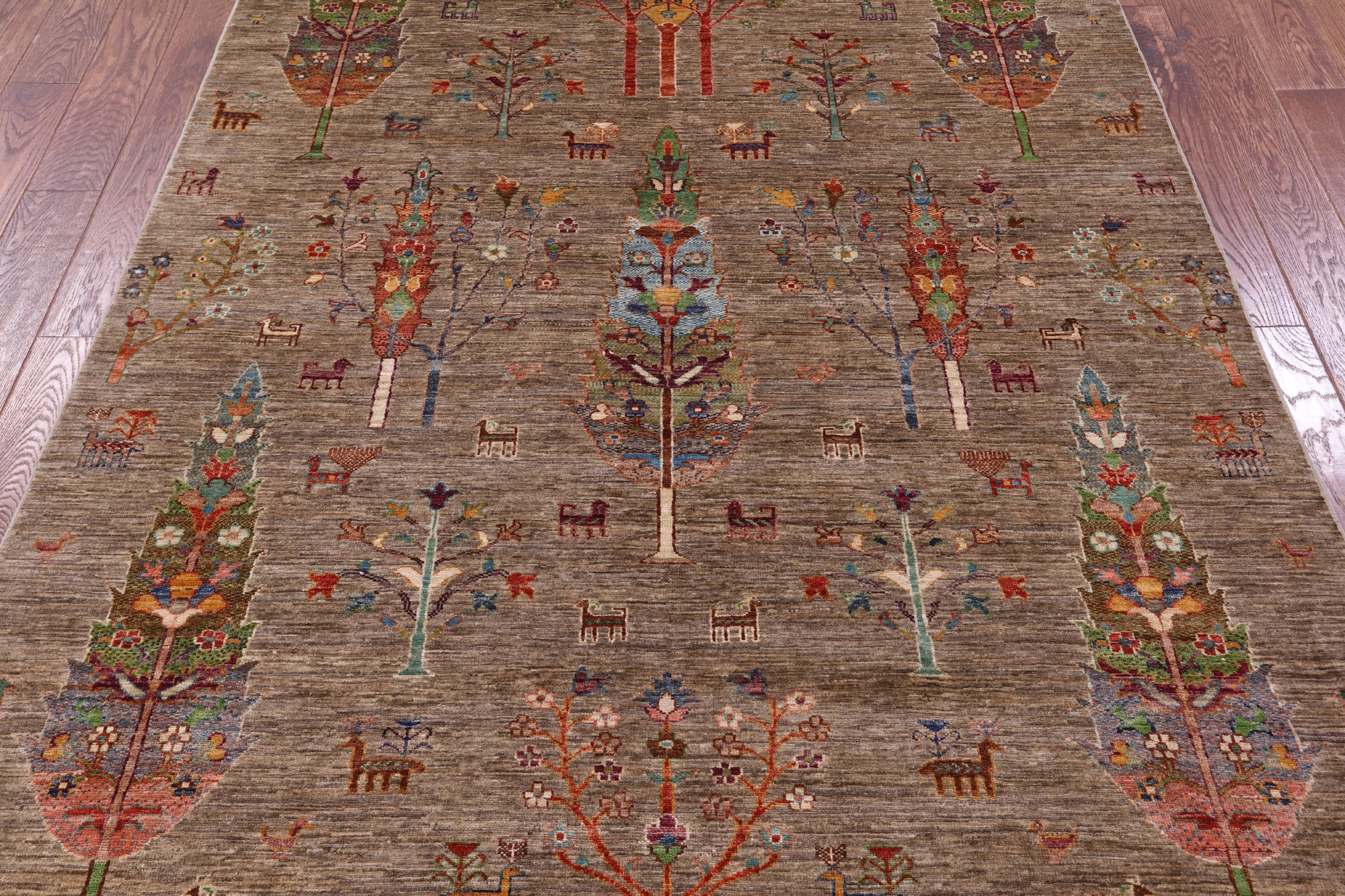 Tribal Persian Gabbeh Handmade Wool Rug - 5' 9" X 7' 10" - Golden Nile