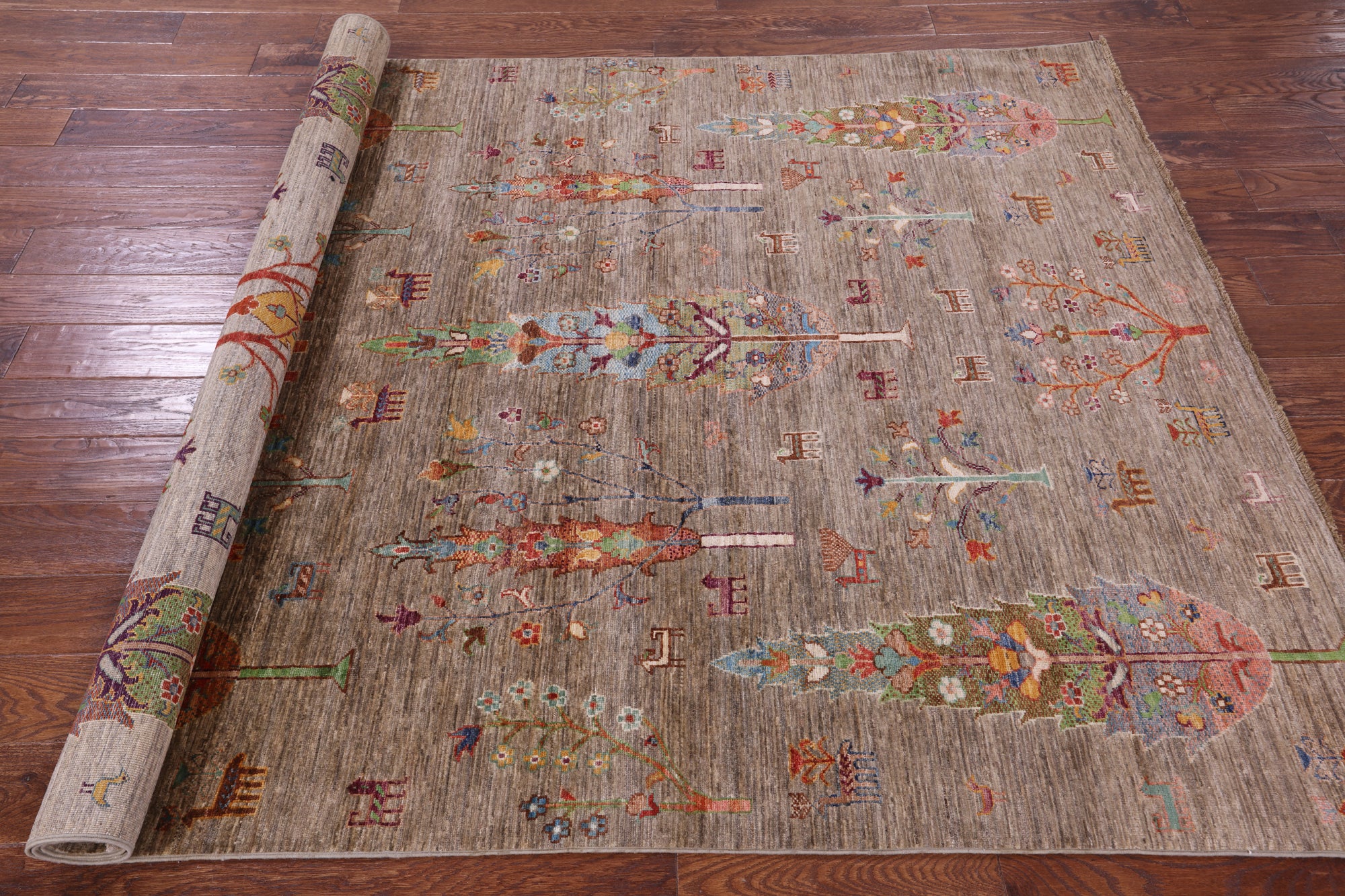 Tribal Persian Gabbeh Handmade Wool Rug - 5' 9" X 7' 10" - Golden Nile