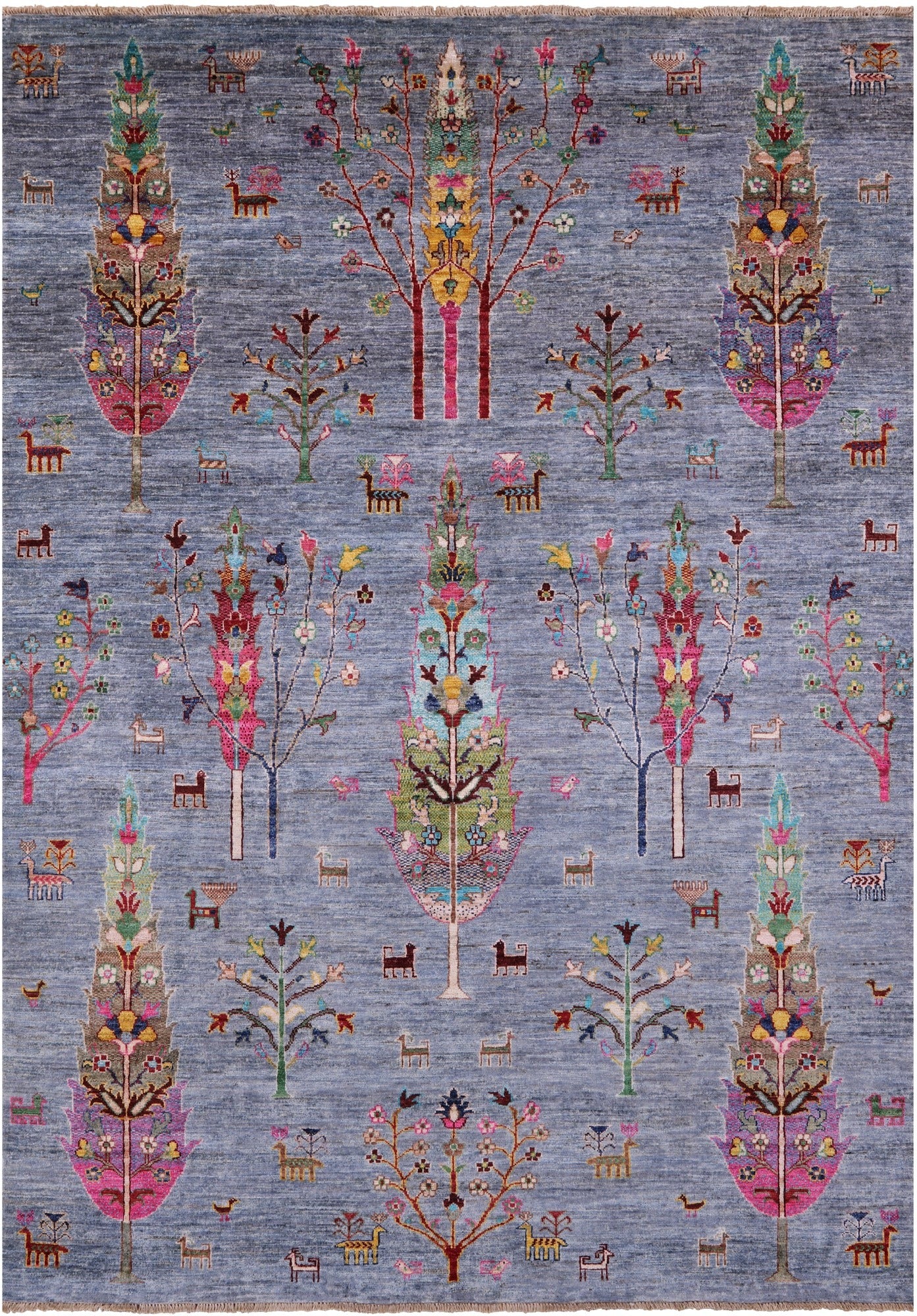 Tribal Persian Gabbeh Hand Knotted Wool Rug - 5' 9" X 8' 0" - Golden Nile