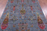 Tribal Persian Gabbeh Hand Knotted Wool Rug - 5' 9" X 8' 0" - Golden Nile
