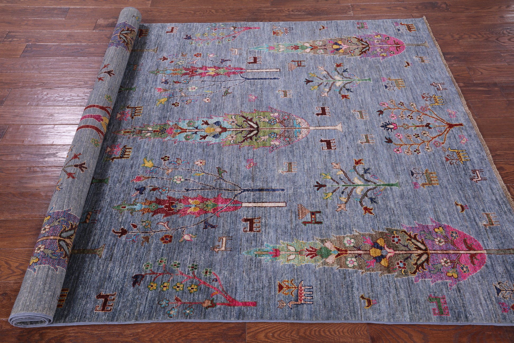 Tribal Persian Gabbeh Hand Knotted Wool Rug - 5' 9" X 8' 0" - Golden Nile