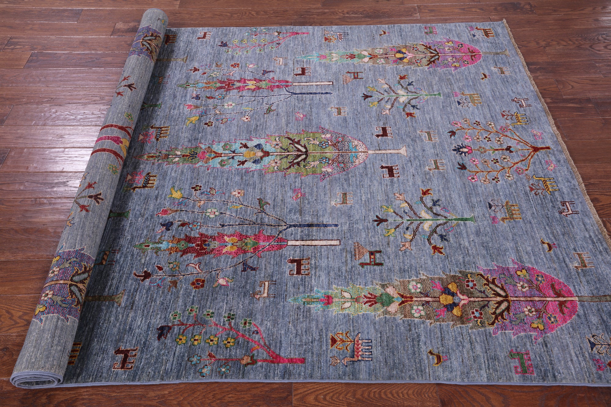 Tribal Persian Gabbeh Hand Knotted Wool Rug - 5' 9" X 8' 0" - Golden Nile