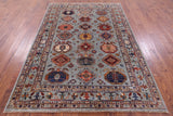 Turkmen Ersari Handmade Wool Rug - 6' 0" X 8' 6" - Golden Nile