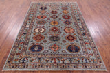 Turkmen Ersari Handmade Wool Rug - 6' 0" X 8' 6" - Golden Nile