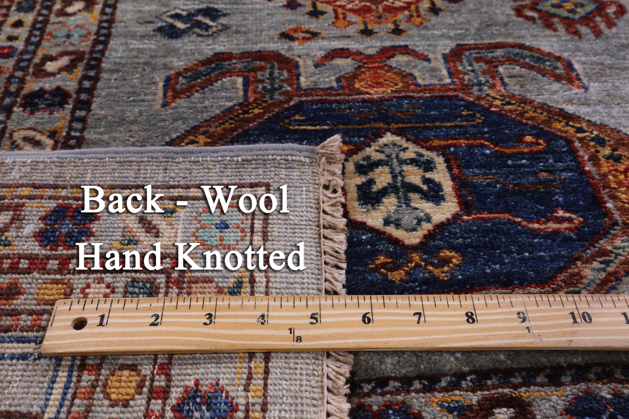 Turkmen Ersari Handmade Wool Rug - 6' 0" X 8' 6" - Golden Nile