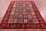 Red Garden Design Persian Hand Knotted Wool Rug - 6' 2" X 7' 10" - Golden Nile