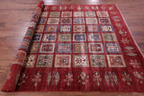 Red Garden Design Persian Hand Knotted Wool Rug - 6' 2" X 7' 10" - Golden Nile