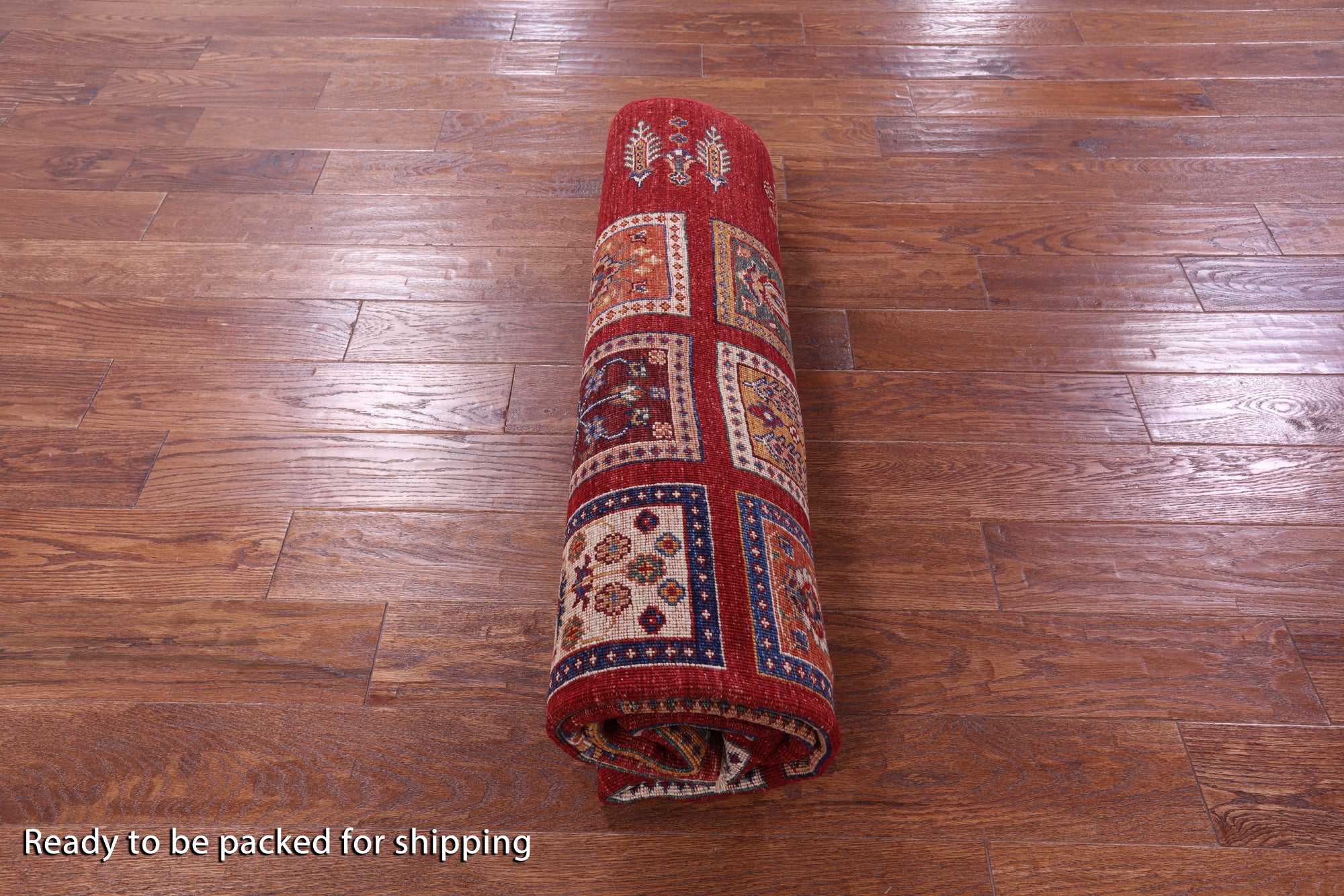 Red Garden Design Persian Hand Knotted Wool Rug - 6' 2" X 7' 10" - Golden Nile