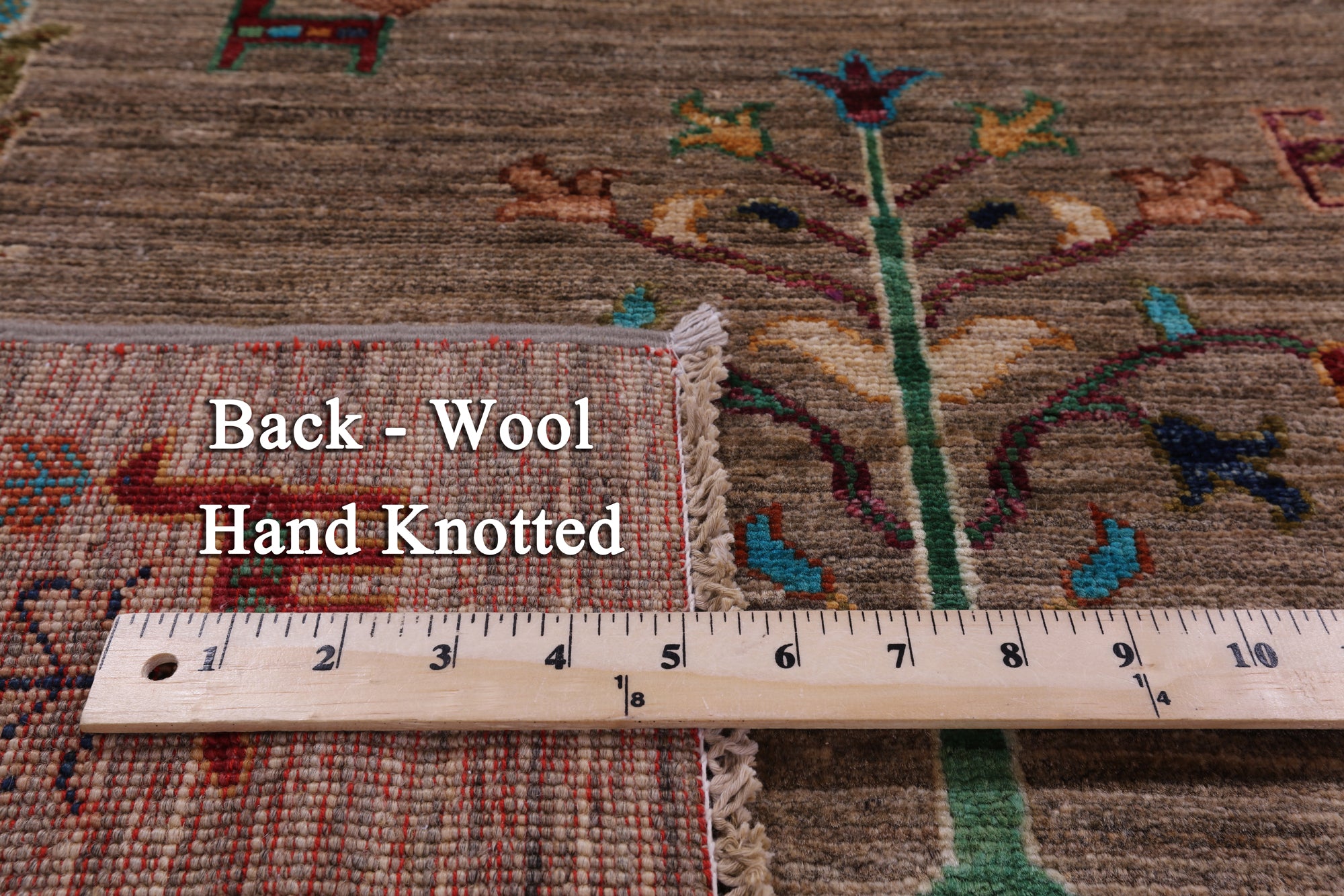 Tribal Persian Gabbeh Hand Knotted Wool Rug - 5' 10" X 8' 0" - Golden Nile