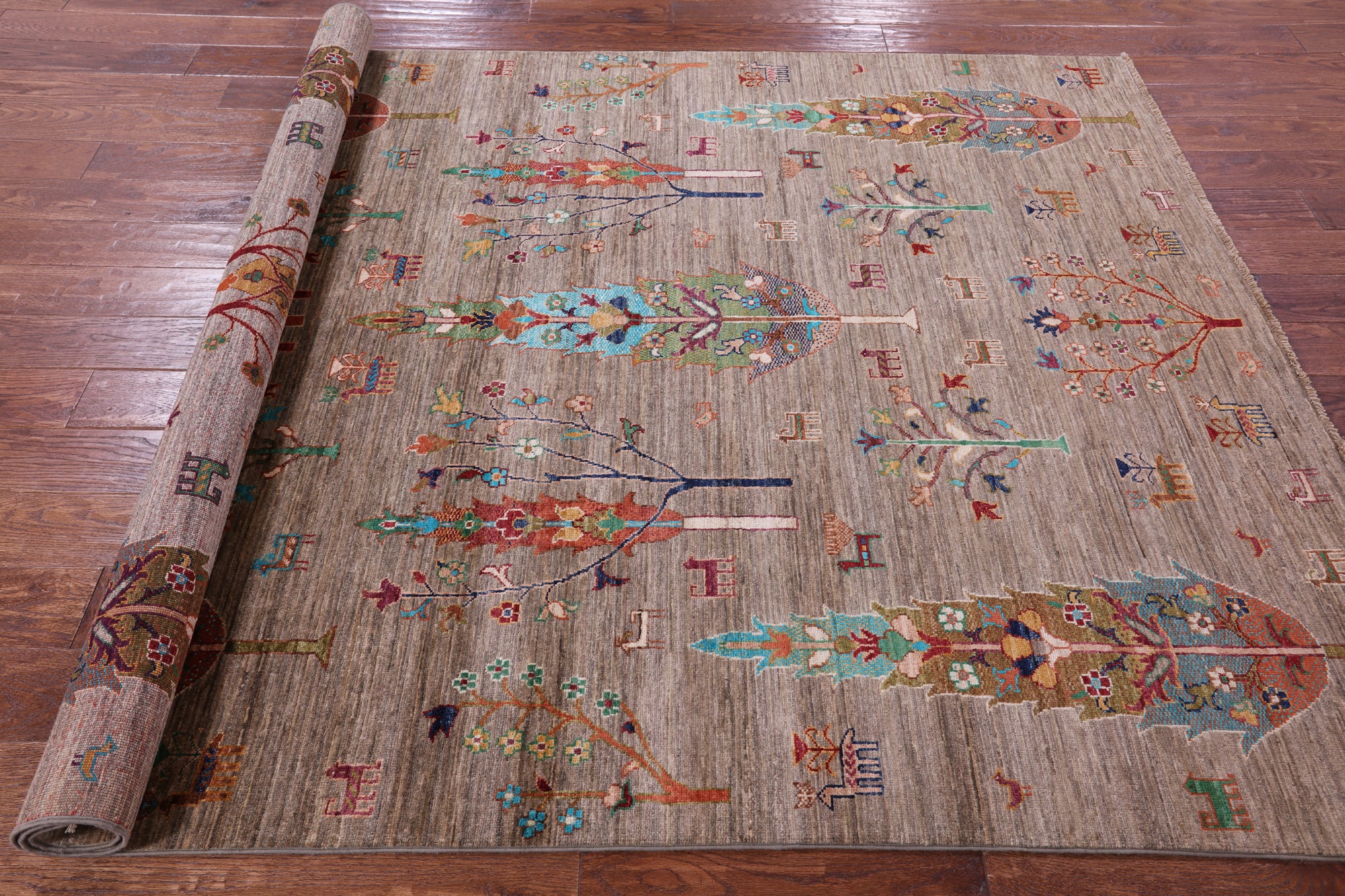 Tribal Persian Gabbeh Hand Knotted Wool Rug - 5' 10" X 8' 0" - Golden Nile