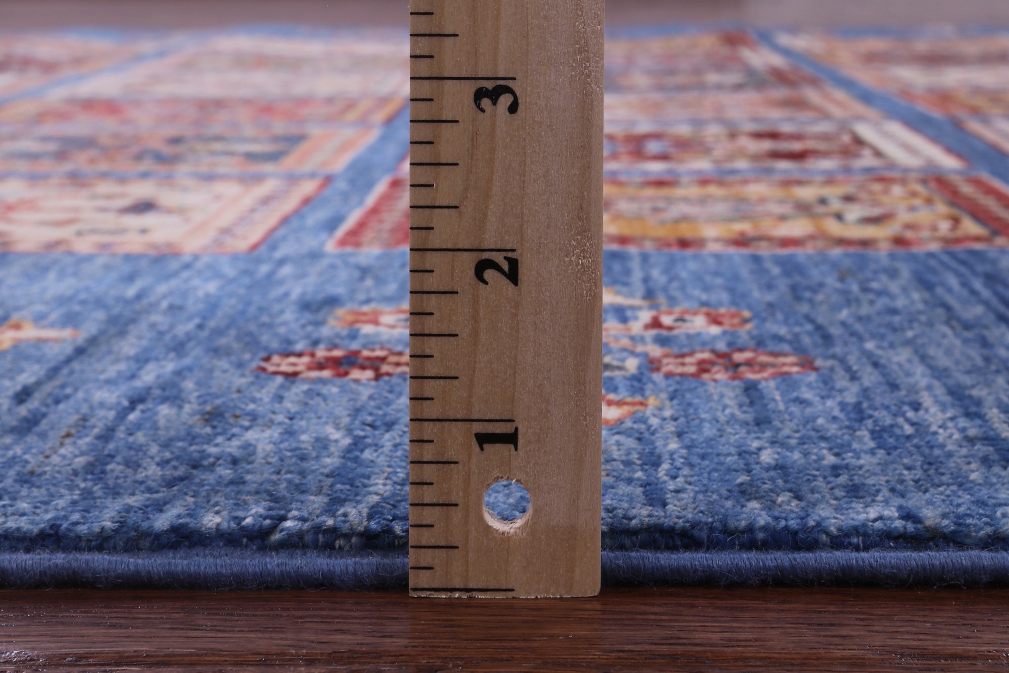 Blue Garden Design Persian Hand Knotted Wool Rug - 6' 0" X 8' 3" - Golden Nile