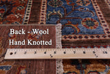 Brown Garden Design Persian Hand Knotted Wool Rug - 5' 9" X 8' 4" - Golden Nile
