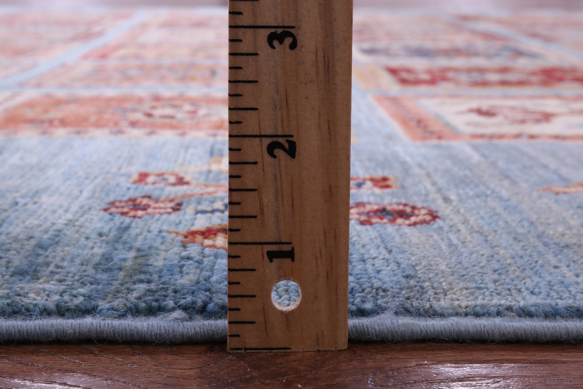 Blue Garden Design Persian Handmade Wool Rug - 5' 6" X 7' 10" - Golden Nile