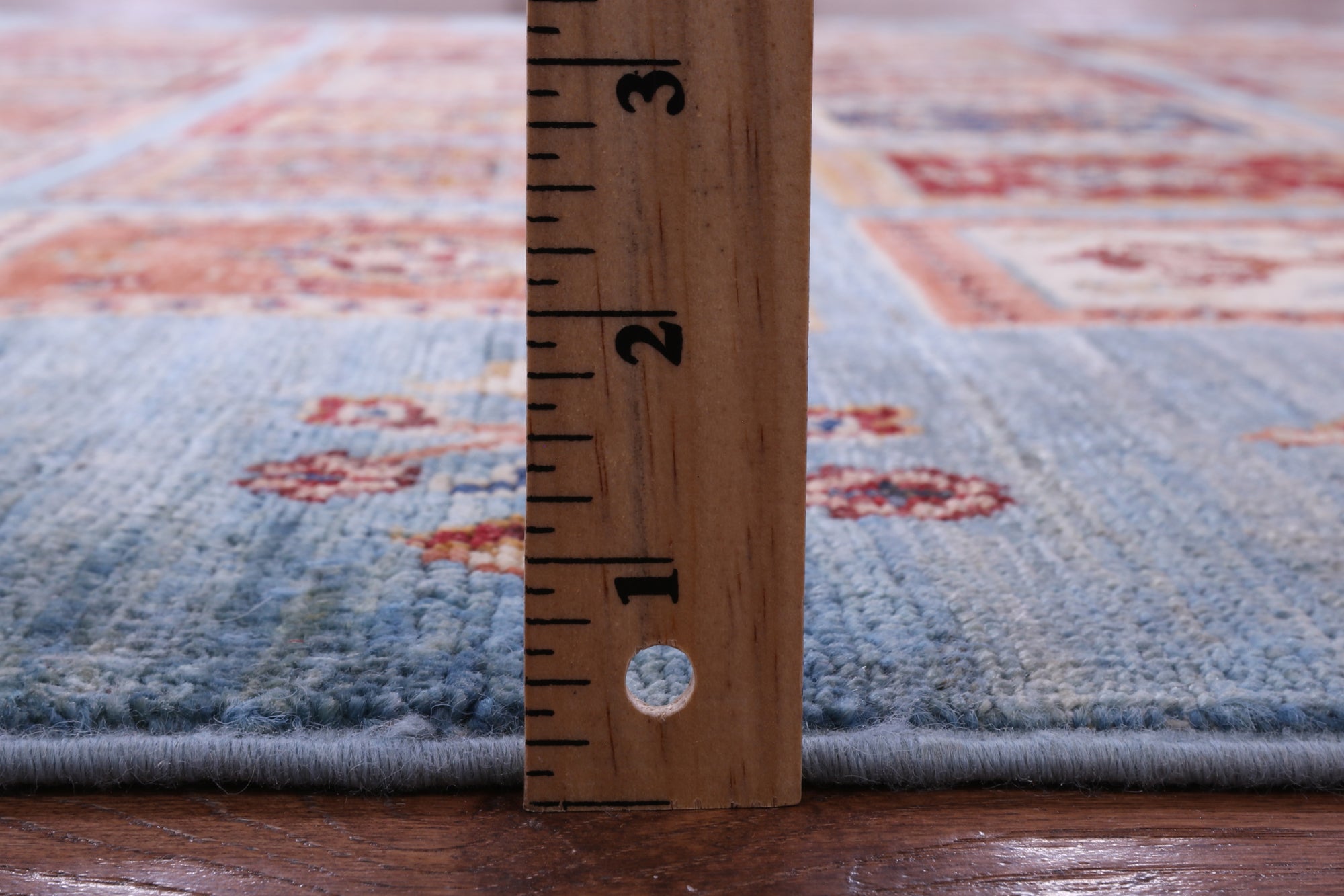 Blue Garden Design Persian Handmade Wool Rug - 5' 6" X 7' 10" - Golden Nile