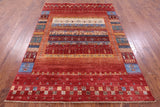 Tribal Persian Gabbeh Hand Knotted Wool Rug - 5' 7" X 7' 10" - Golden Nile