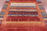 Tribal Persian Gabbeh Hand Knotted Wool Rug - 5' 7" X 7' 10" - Golden Nile