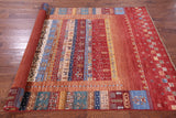 Tribal Persian Gabbeh Hand Knotted Wool Rug - 5' 7" X 7' 10" - Golden Nile
