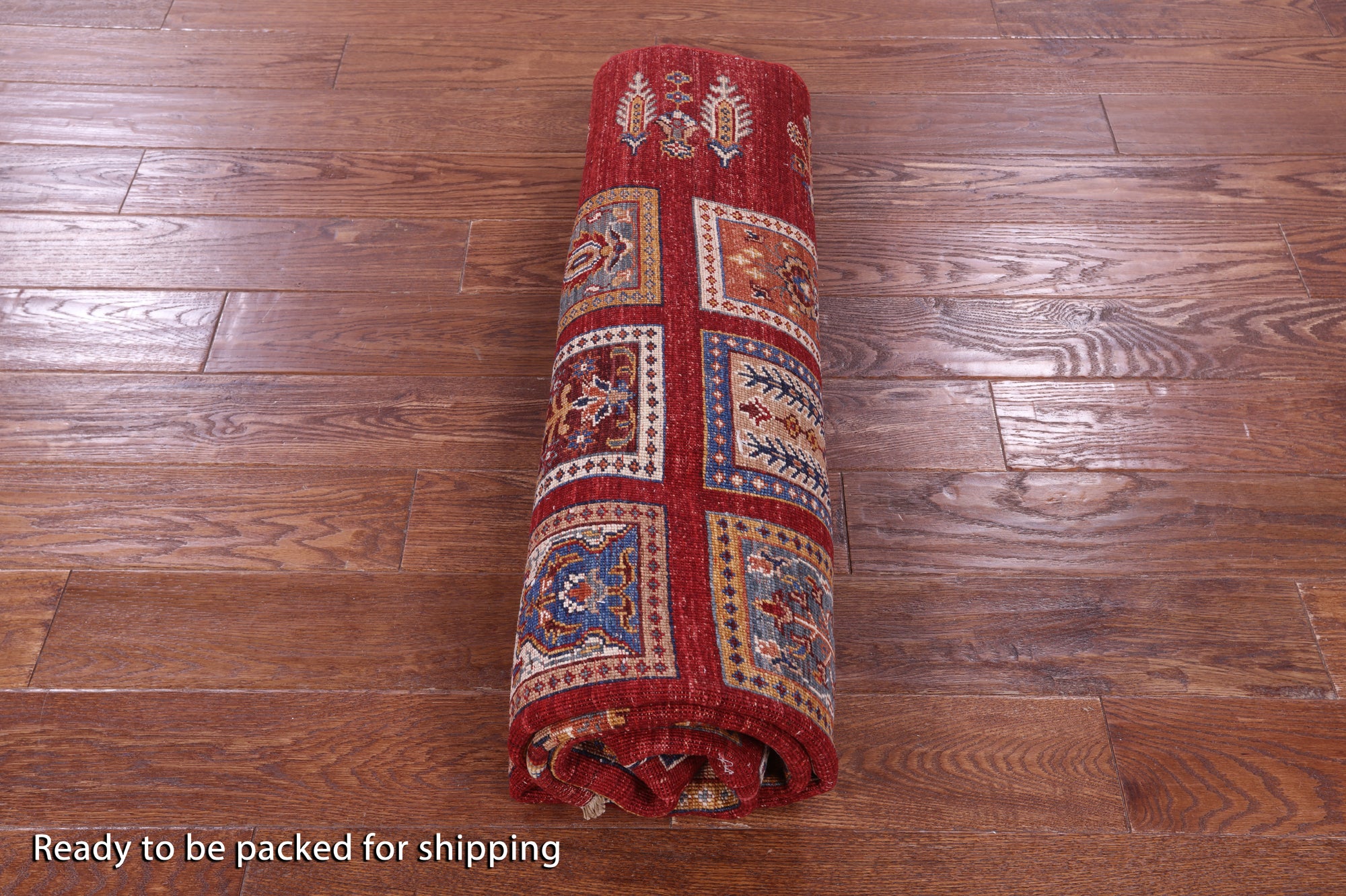 Red Garden Design Persian Hand Knotted Wool Rug - 5' 11" X 7' 9" - Golden Nile
