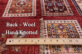 Red Garden Design Persian Hand Knotted Wool Rug - 5' 11" X 7' 9" - Golden Nile