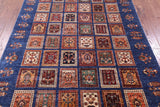 Blue Garden Design Persian Hand Knotted Wool Rug - 5' 10" X 7' 10" - Golden Nile