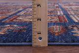 Blue Garden Design Persian Hand Knotted Wool Rug - 5' 10" X 7' 10" - Golden Nile
