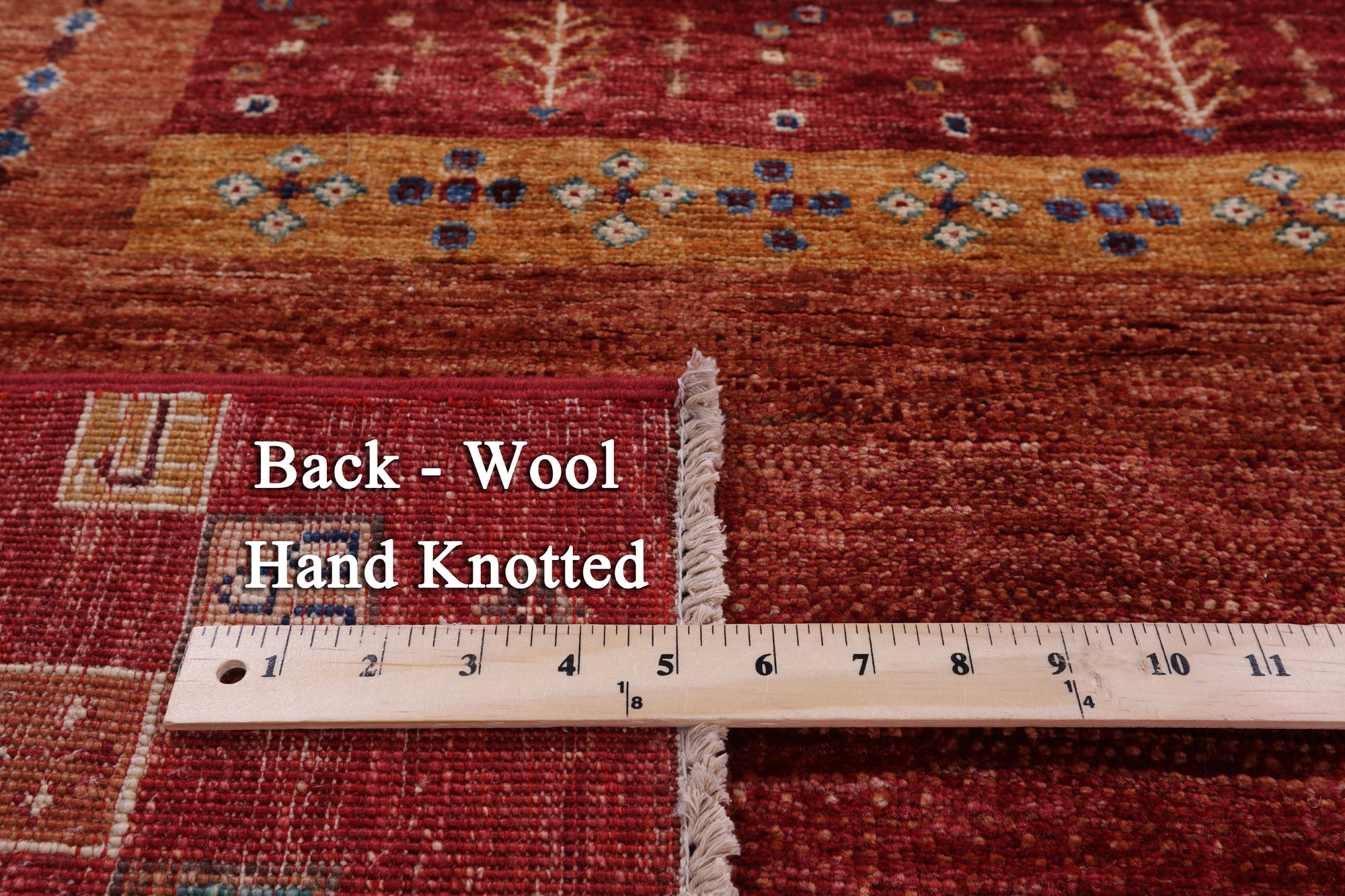 Tribal Persian Gabbeh Hand Knotted Wool Rug - 5' 9" X 7' 10" - Golden Nile