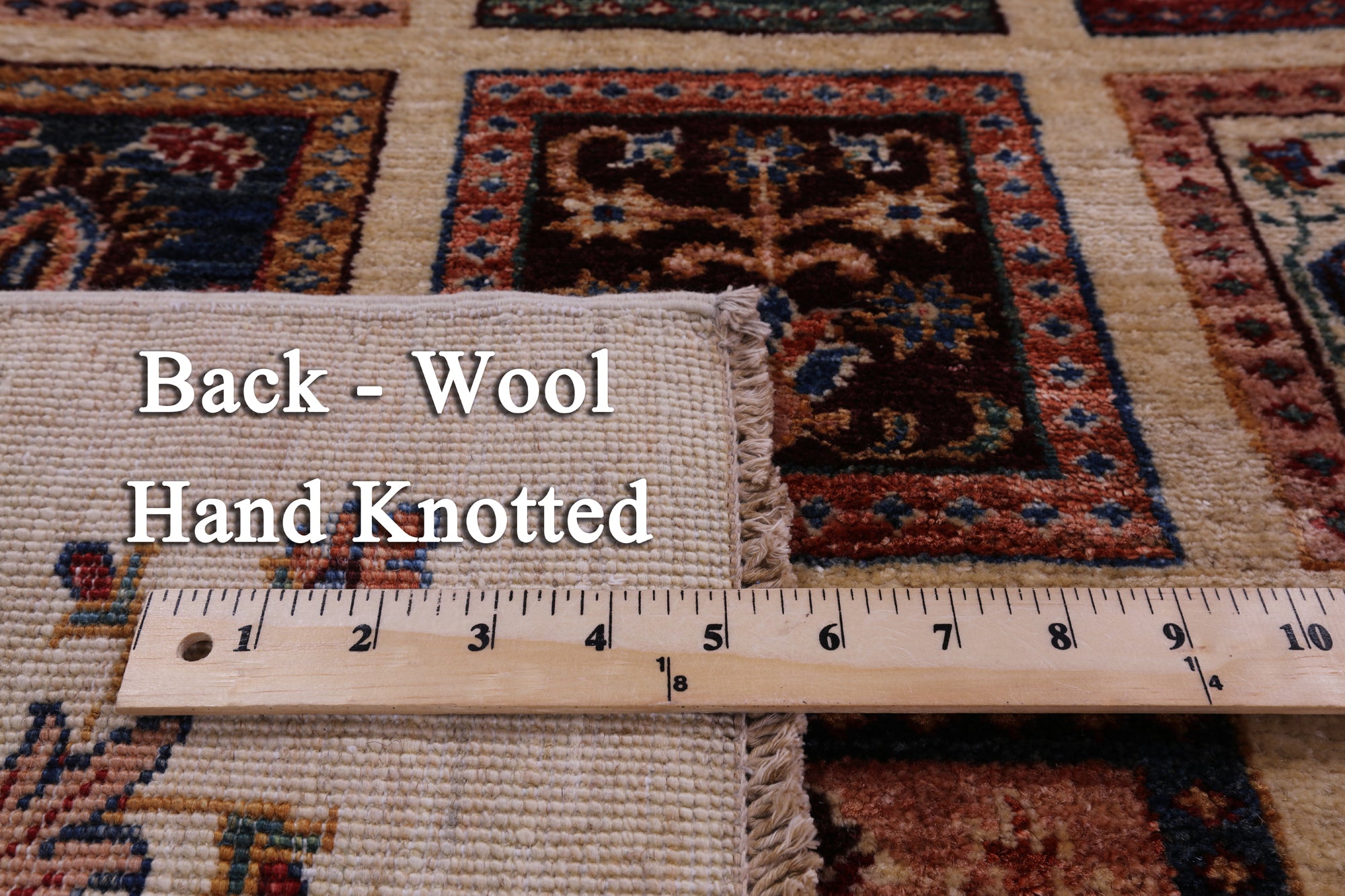 Ivory Garden Design Persian Hand Knotted Wool Rug - 5' 11" X 7' 6" - Golden Nile