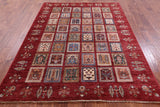 Red Garden Design Persian Hand Knotted Wool Rug - 5' 11" X 7' 7" - Golden Nile