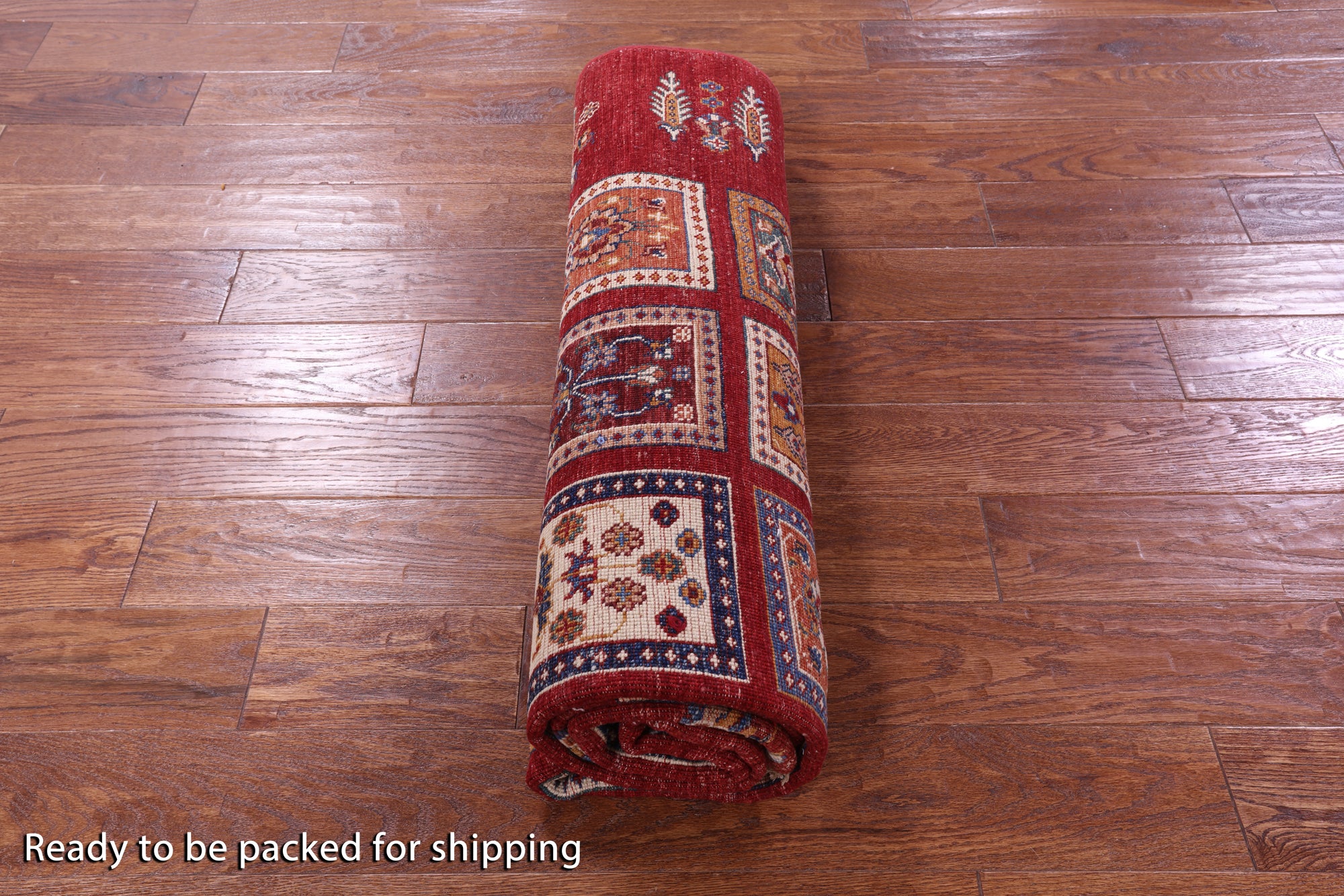 Red Garden Design Persian Hand Knotted Wool Rug - 5' 11" X 7' 7" - Golden Nile