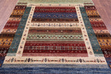 Tribal Persian Gabbeh Hand Knotted Wool Rug - 5' 9" X 8' 0" - Golden Nile