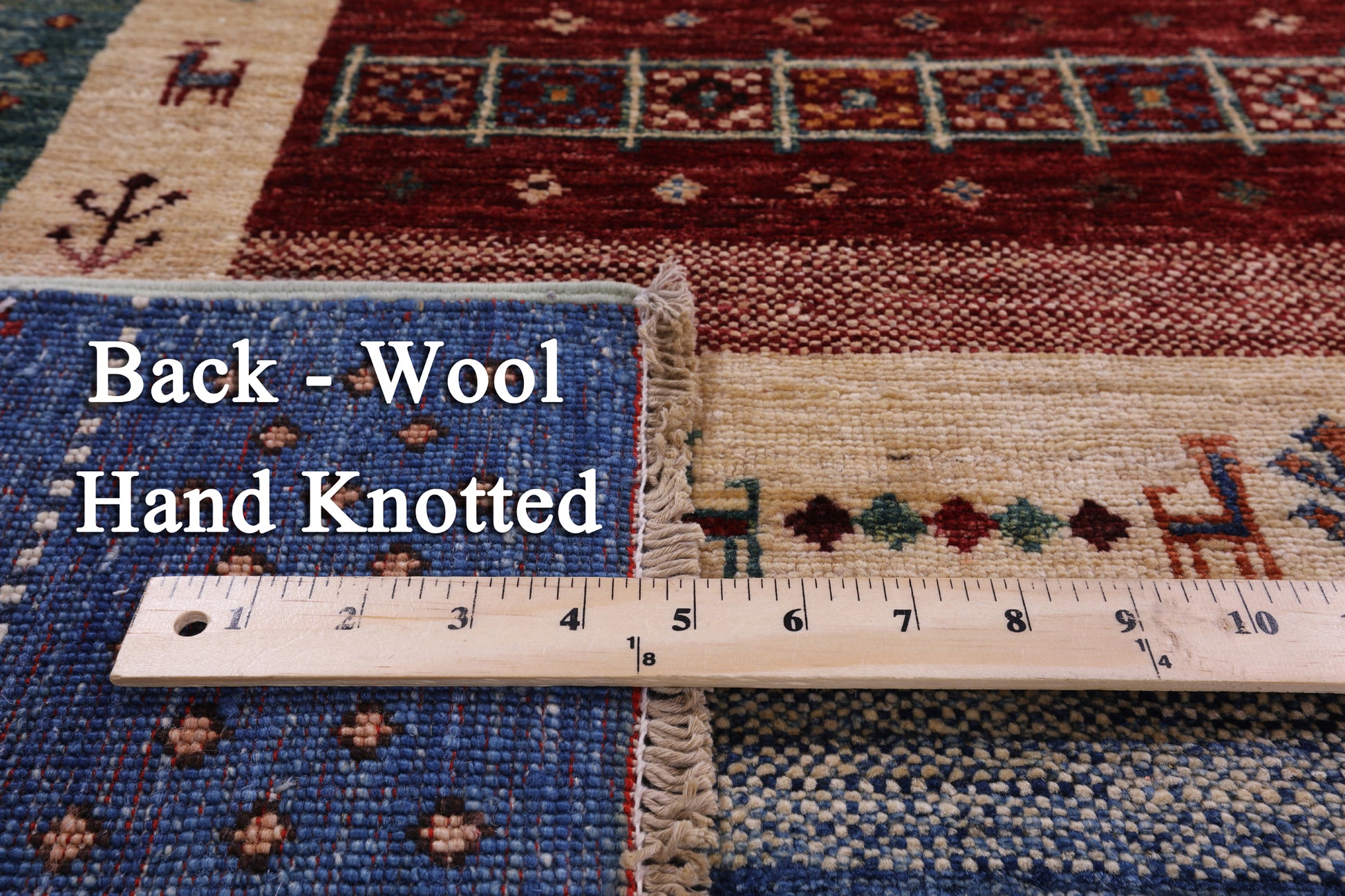 Tribal Persian Gabbeh Hand Knotted Wool Rug - 5' 9" X 8' 0" - Golden Nile