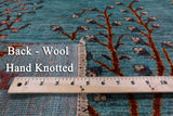 Blue Tribal Persian Gabbeh Hand Knotted Wool Rug - 5' 9" X 8' 2" - Golden Nile