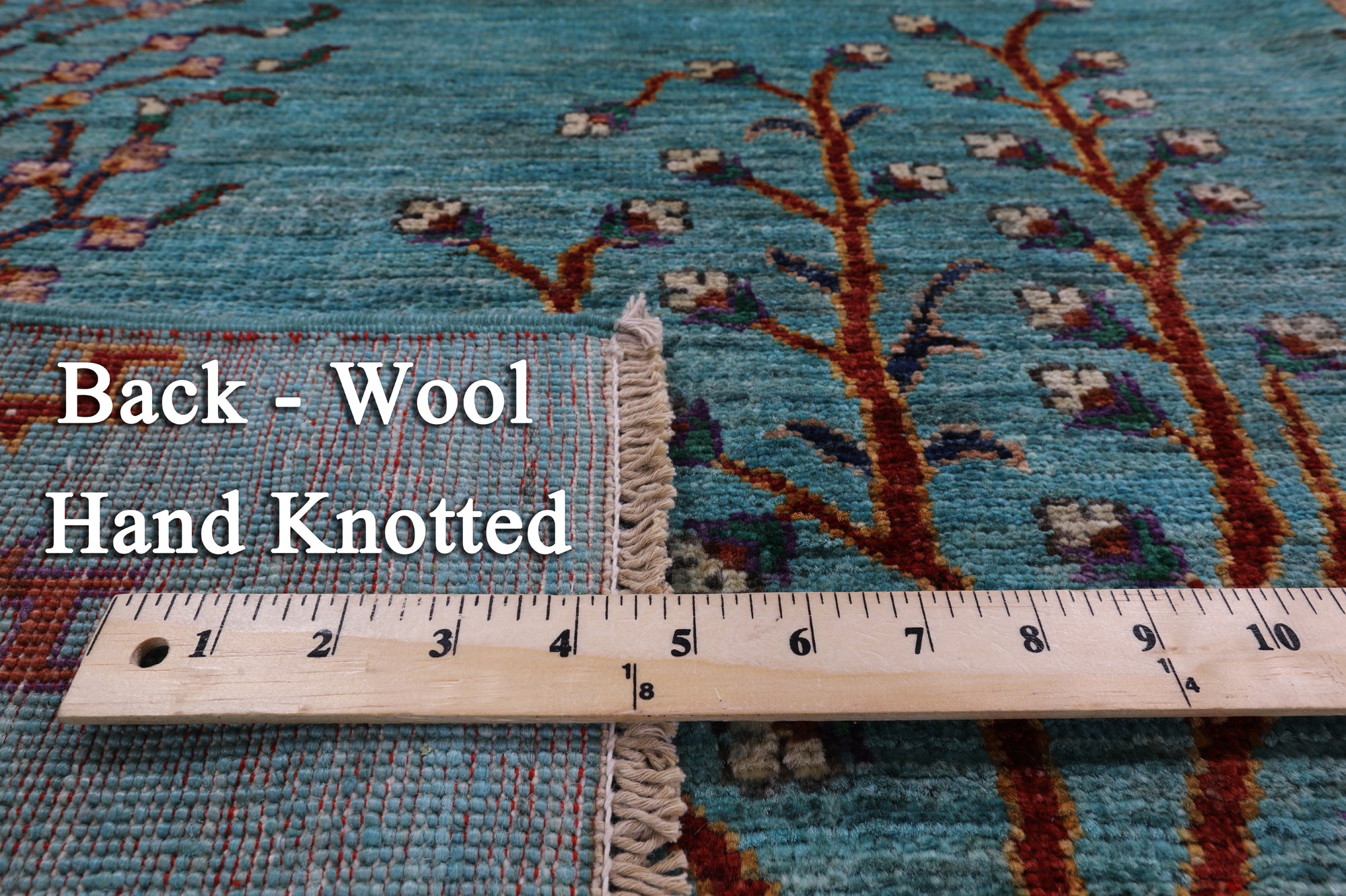 Blue Tribal Persian Gabbeh Hand Knotted Wool Rug - 5' 9" X 8' 2" - Golden Nile