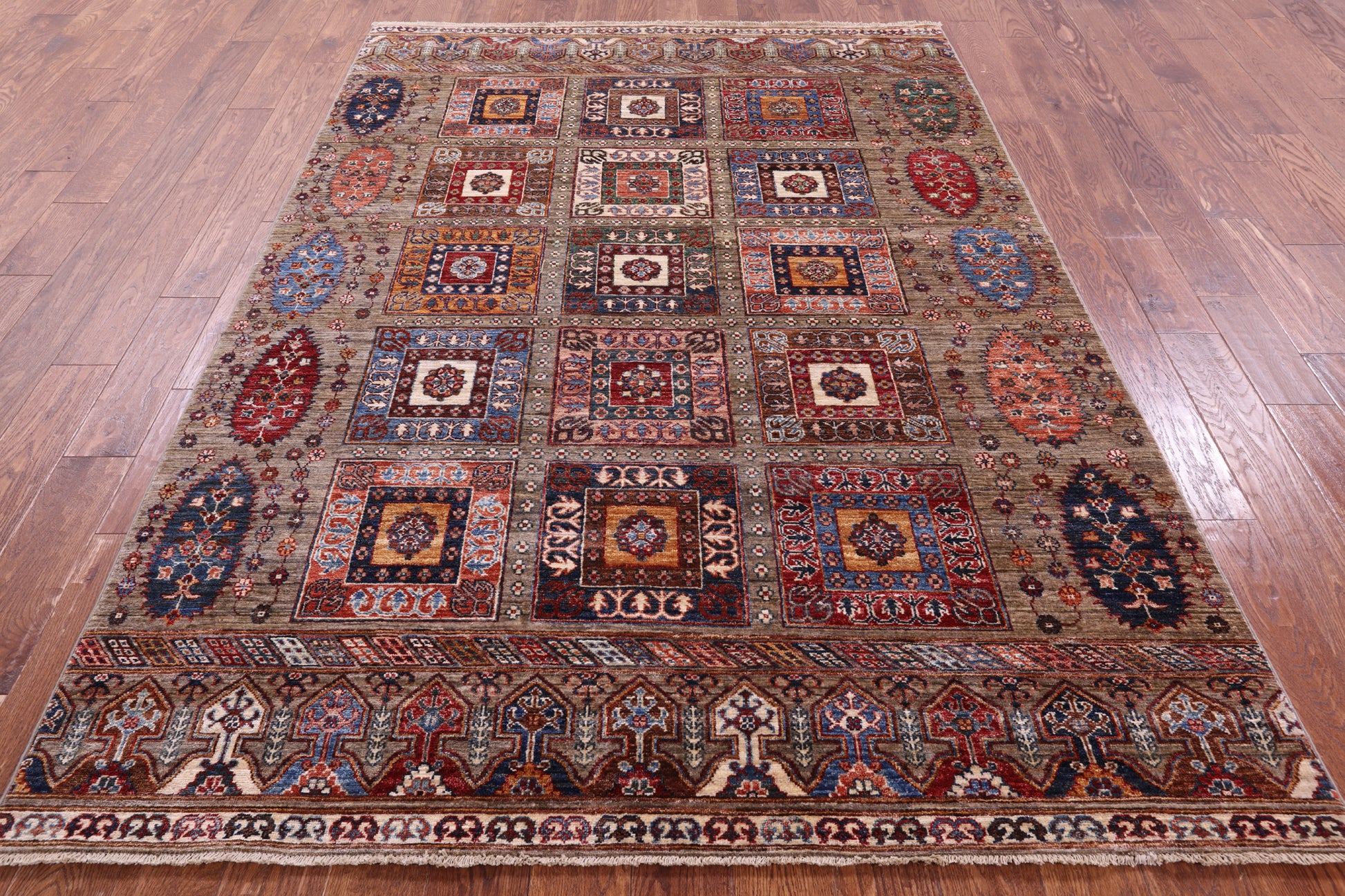 Tribal Persian Gabbeh Hand Knotted Wool Rug - 5' 9" X 8' 2" - Golden Nile