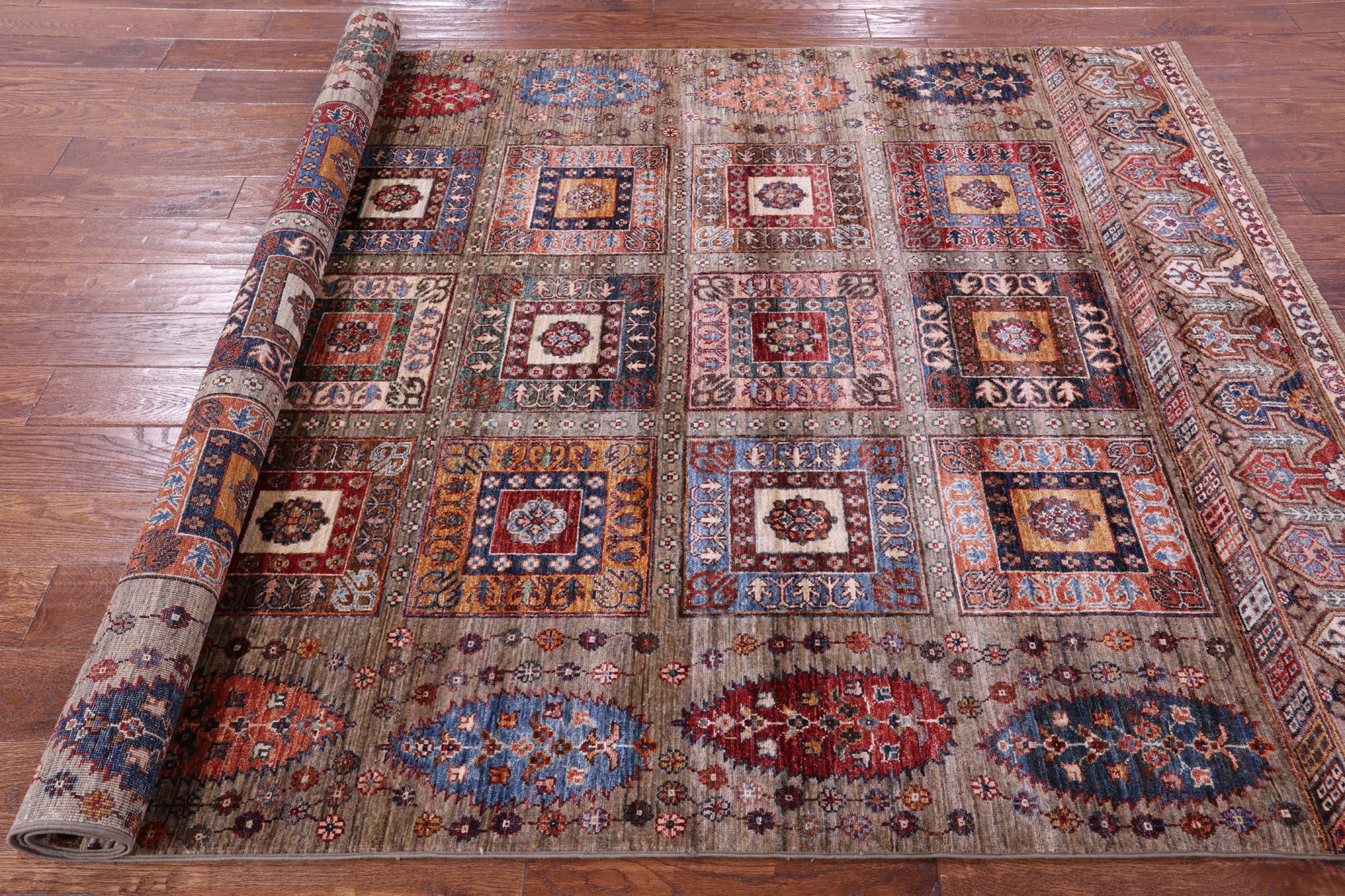 Tribal Persian Gabbeh Hand Knotted Wool Rug - 5' 9" X 8' 2" - Golden Nile