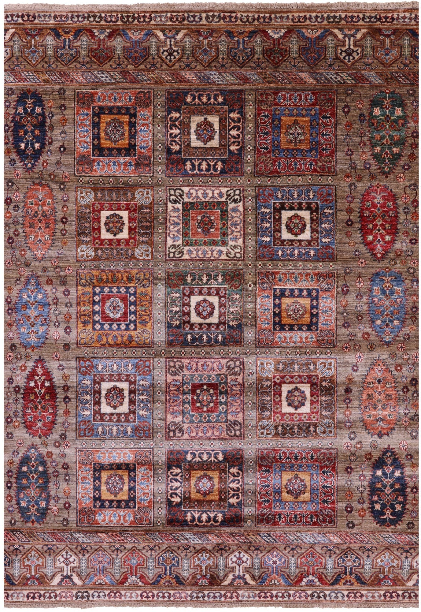 Tribal Persian Gabbeh Hand Knotted Wool Rug - 5' 9" X 8' 2" - Golden Nile