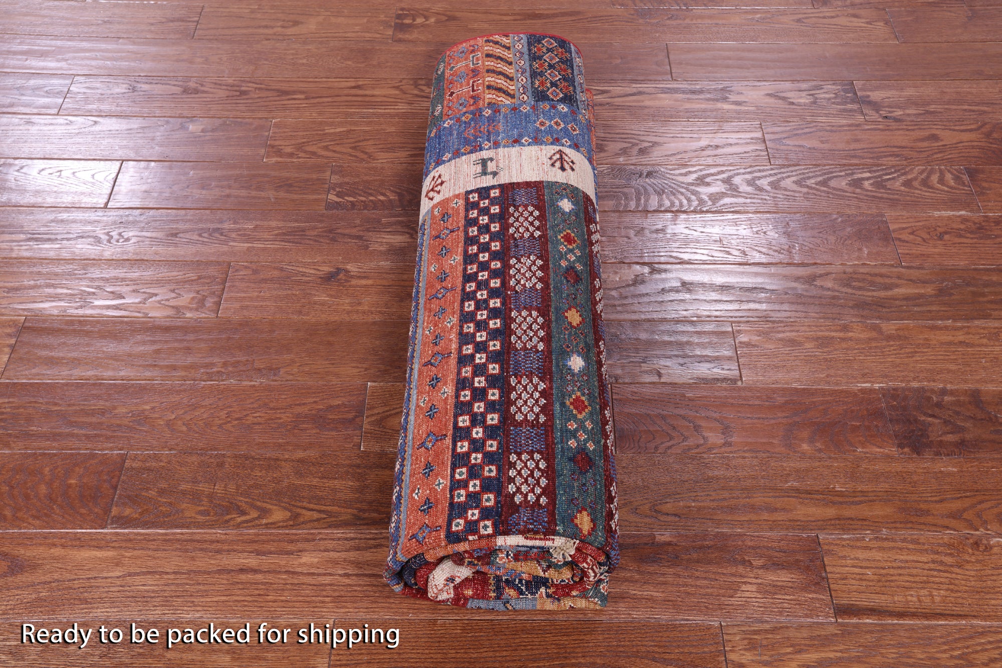 Tribal Persian Gabbeh Hand Knotted Wool Rug - 6' 11" X 10' 1" - Golden Nile