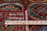 Red Turkmen Ersari Hand Knotted Wool Rug - 5' 2" X 6' 6" - Golden Nile
