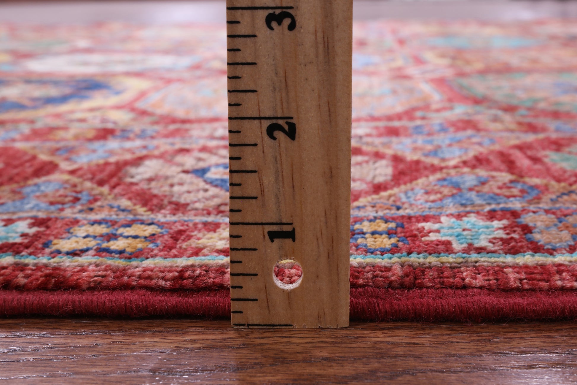 Red Turkmen Ersari Hand Knotted Wool Rug - 5' 2" X 6' 6" - Golden Nile