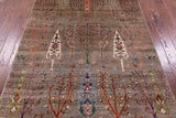 Persian Gabbeh Tribal Hand Knotted Wool Rug - 5' 0" X 6' 8" - Golden Nile