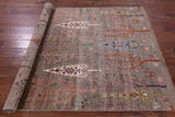 Persian Gabbeh Tribal Hand Knotted Wool Rug - 5' 0" X 6' 8" - Golden Nile