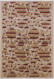 Ivory William Morris Rose Garden Hand Knotted Wool Area Rug - 6' 1" X 8' 9" - Golden Nile