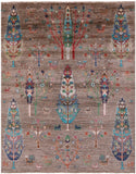 Persian Gabbeh Tribal Hand Knotted Wool Rug - 5' 1" X 6' 5" - Golden Nile