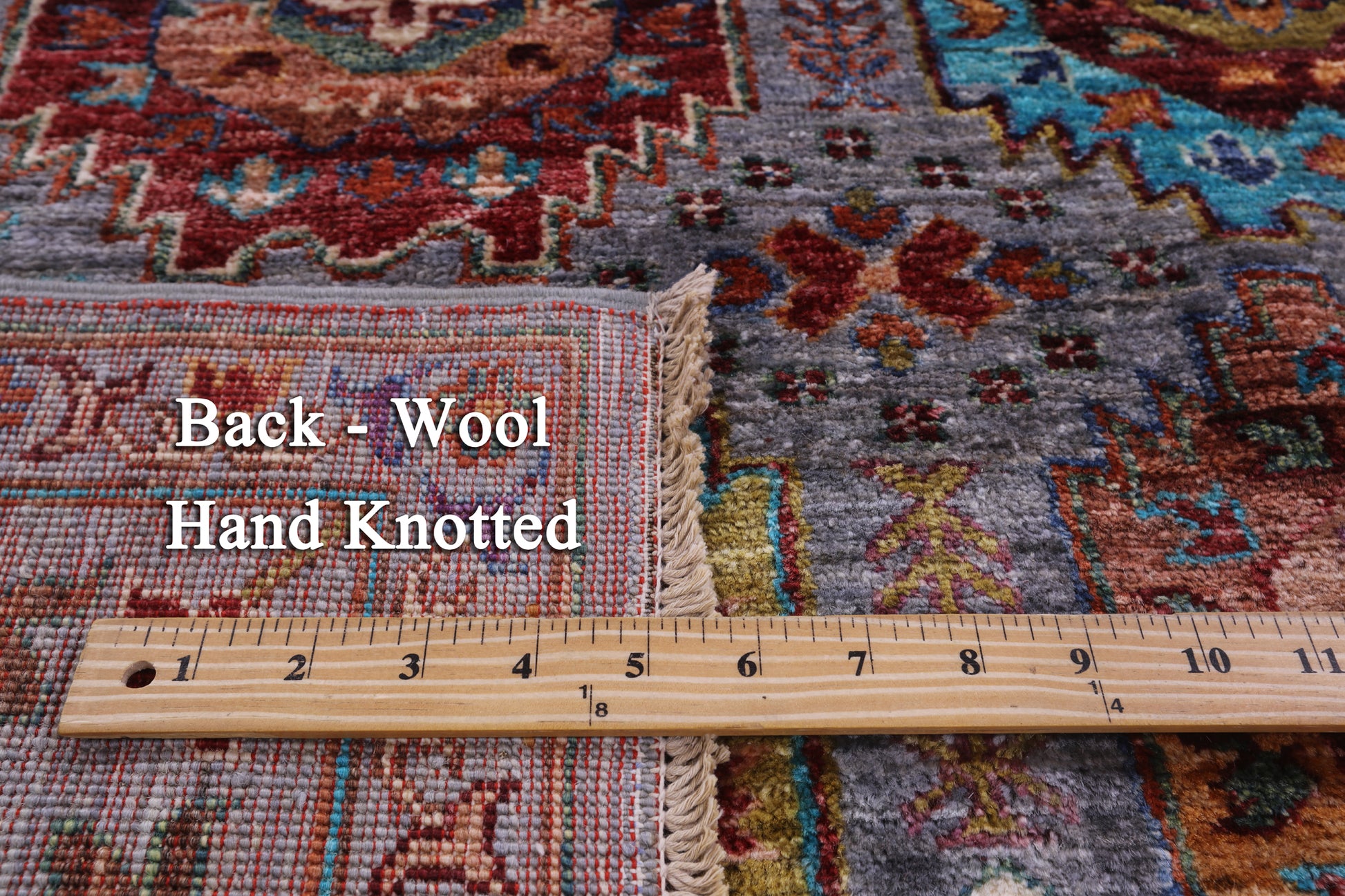 Turkmen Ersari Hand Knotted Wool Rug - 5' 0" X 6' 10" - Golden Nile