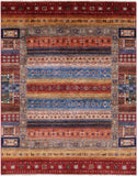 Tribal Persian Gabbeh Hand Knotted Wool Rug - 5' 2" X 6' 8" - Golden Nile