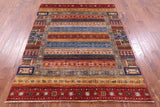 Tribal Persian Gabbeh Hand Knotted Wool Rug - 5' 2" X 6' 8" - Golden Nile