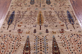 Tribal Persian Gabbeh Hand Knotted Wool Rug - 5' 1" X 6' 9" - Golden Nile