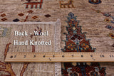 Tribal Persian Gabbeh Hand Knotted Wool Rug - 5' 1" X 6' 9" - Golden Nile
